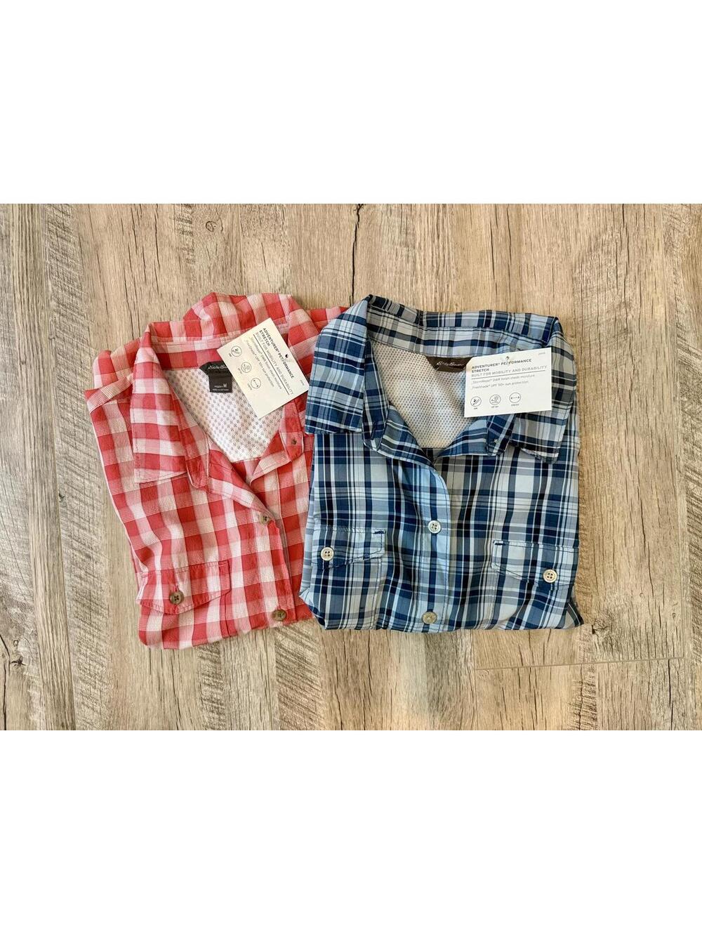 Bundle of 2 New Eddie Bauer Women's Adventurer Performance Stretch Shirts Medium